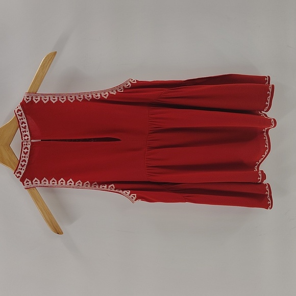 THML Halter Top Size Small White Embroidered Stitching Sleeveless - Picture 7 of 8